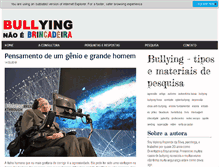 Tablet Screenshot of bullyingnaoebrincadeira.com.br